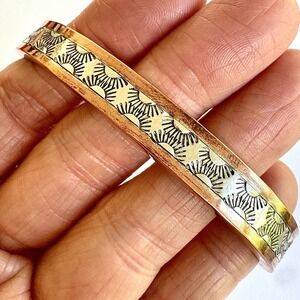 Mens Navajo Sterling Copper Cuff Bracelet 7.5in Signed Heavy 45g Native American